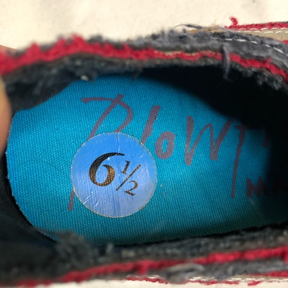 Blowfish red and blue denim Stars and Stripes slip on sneakers shoes - Picture 4 of 8